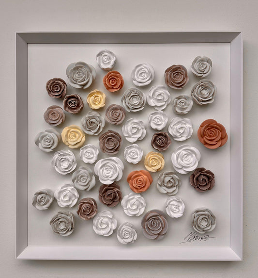 Quadro Rosas 50 x 50 cm - Ref. 49106